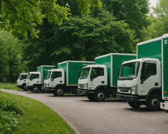 Green moving trucks for eco-friendly relocations
